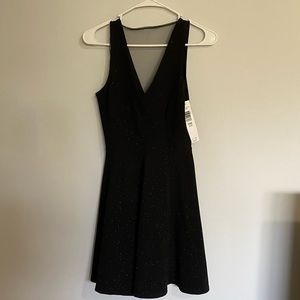 Black sparkly skater dress